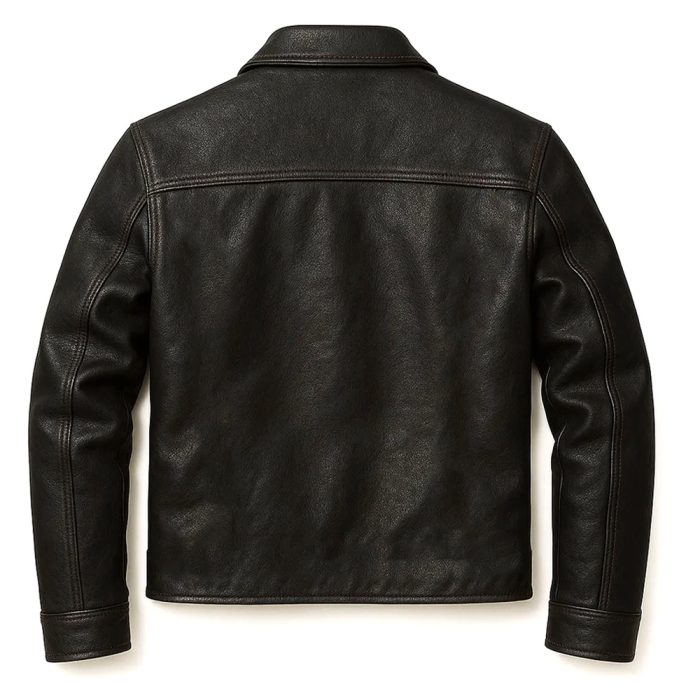 Sleek Men’s Leather Style Jacket