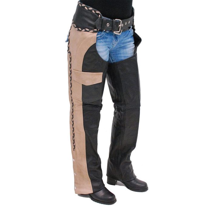 Vintage Style Western Leather Cowboy Chaps