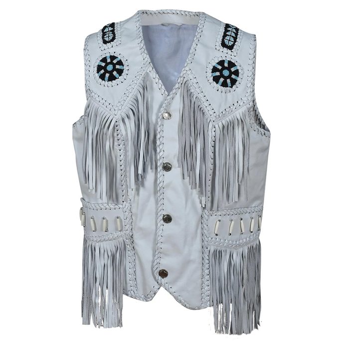Genuine Leather Cowboy Vest