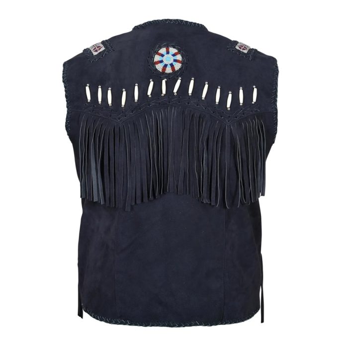 Embroidered Leather Vest