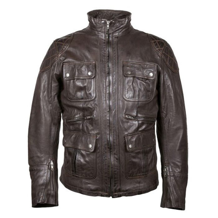 Insulated Leather Hunting Jacket for Outdoors