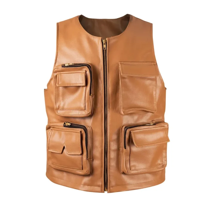 Heavy-Duty Genuine Leather Hunting Gear Vest