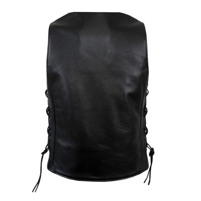 Classic Biker Style Genuine Leather Vest