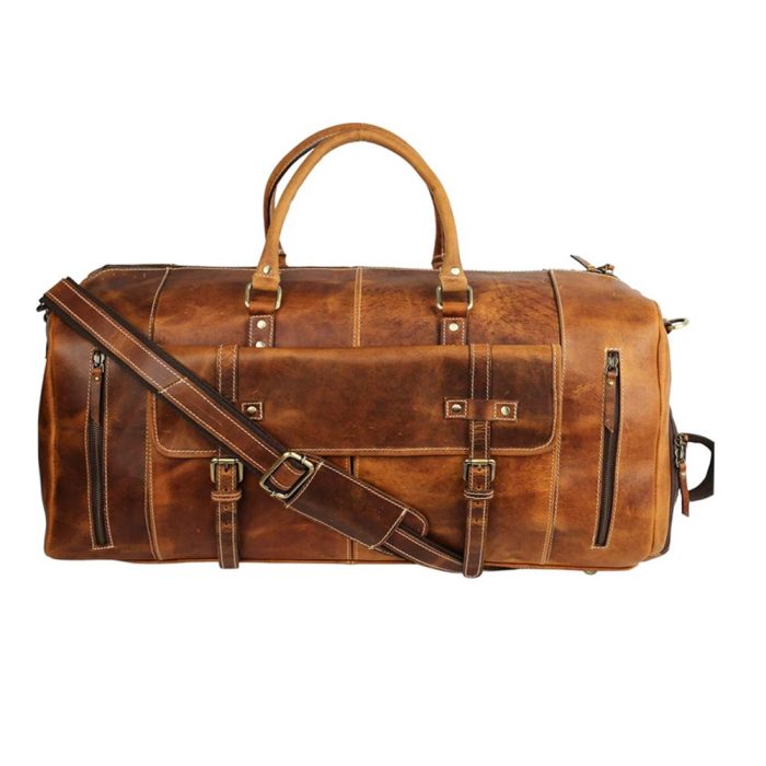 Real Leather Overnight Bag