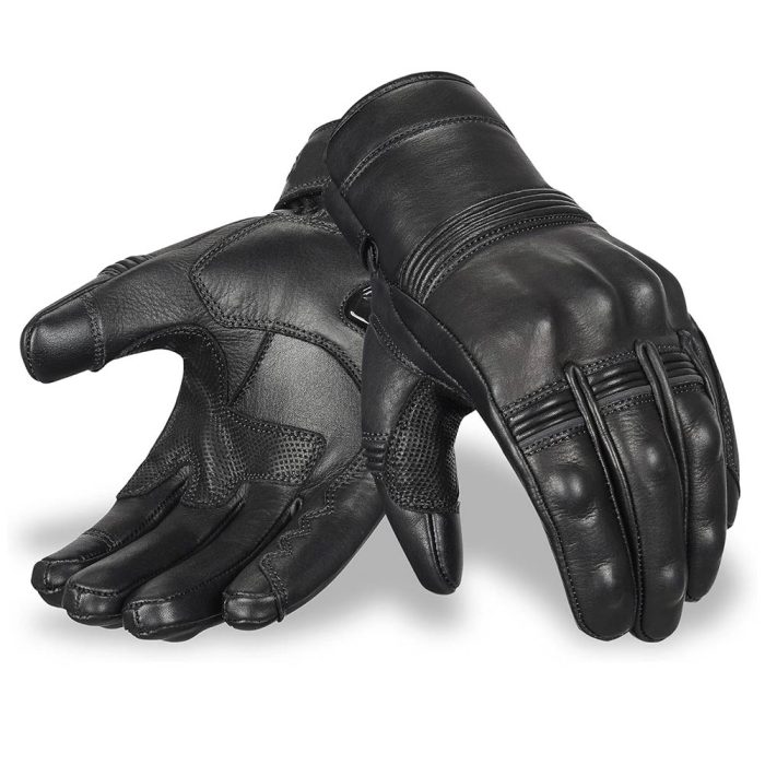 Full-Grain Leather Motorcycle Gloves