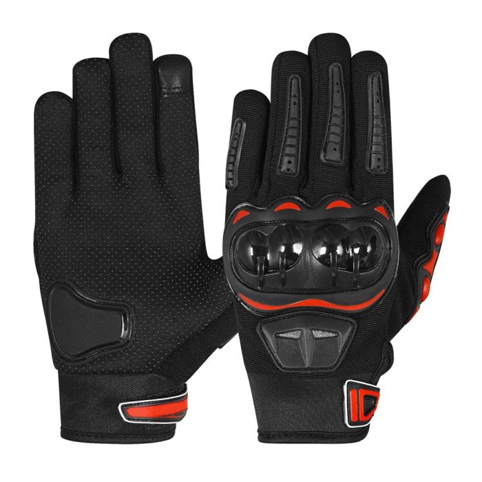 Rugged Leather Riding Gloves