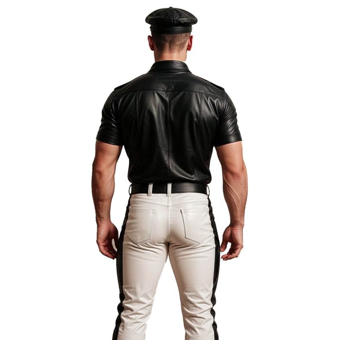 Modern Street Style Leather Suit