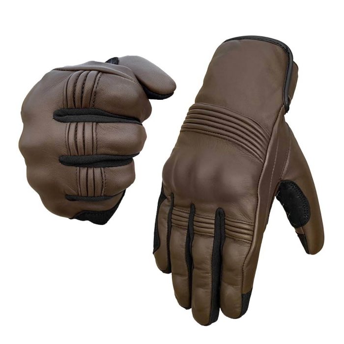 Handcrafted Leather Motorcycle Gloves