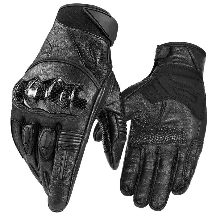 Performance Leather Biker Gloves