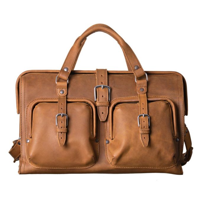Spacious Leather Travel Duffle