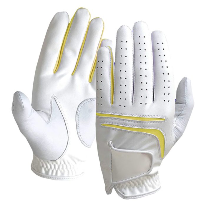 Premium Leather Gold Gloves