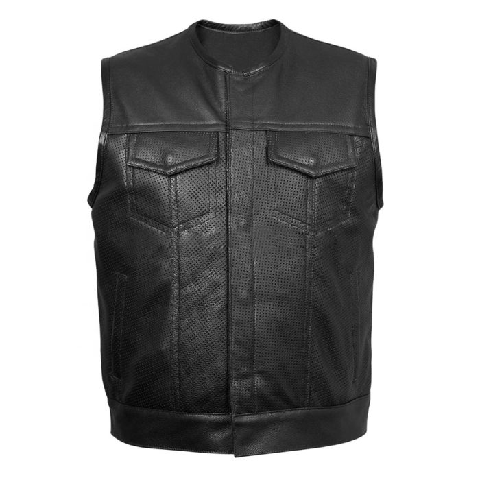Genuine Leather Motorcycle Vest