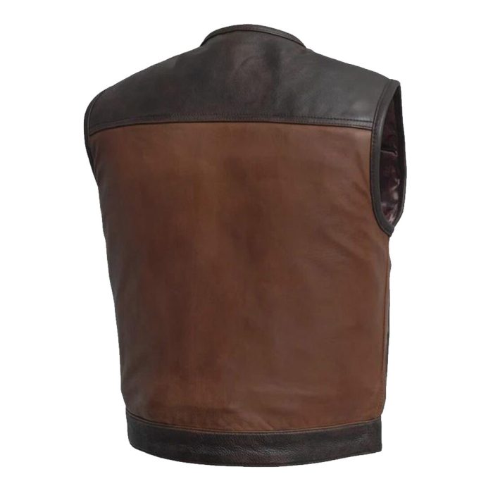 Leather Motorbike Vest Handcrafted