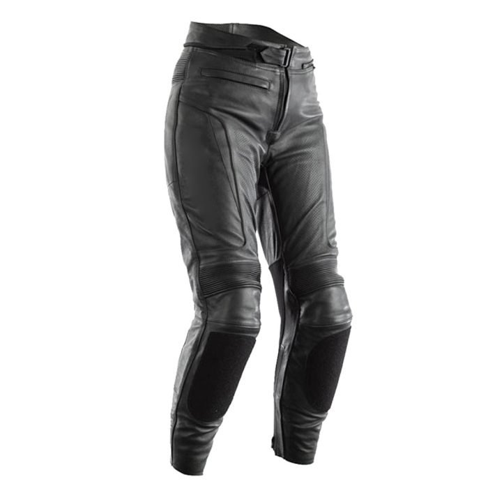 Classic Black Leather Biker Pants