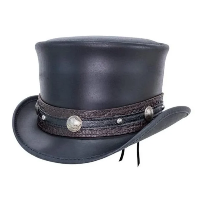 Genuine Leather Top Hat