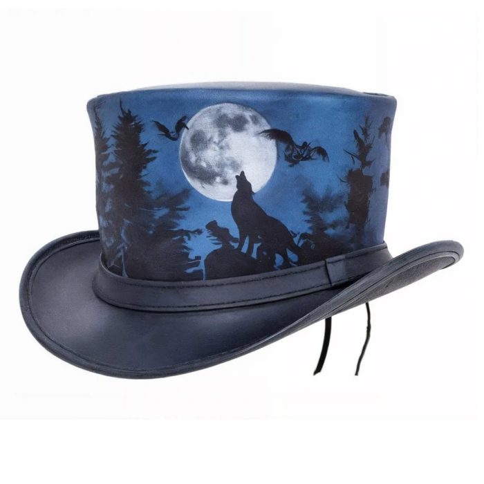 Luxury Real Leather Top Hat