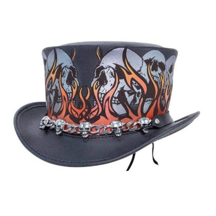 Real Leather Gentlemen Top Hat